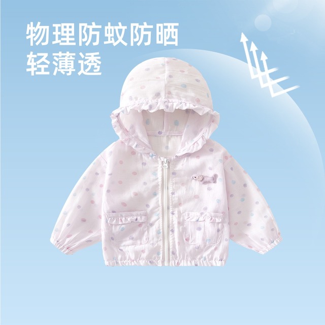 13364331.班喜迪婴儿物理防晒衣夏装新款儿童洋气外套宝宝衣服女童夏季空调衫