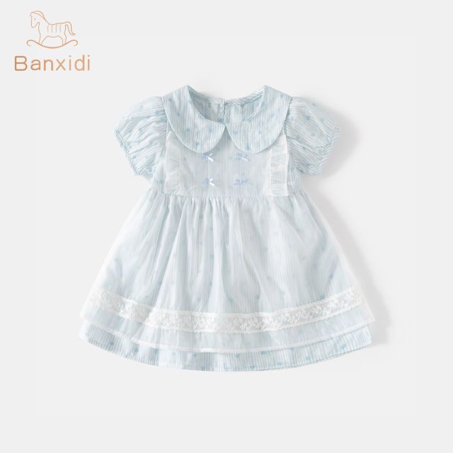 13224585.班喜迪女童连衣裙夏装新款洋气宝宝公主裙周岁礼服夏季薄款儿童裙子