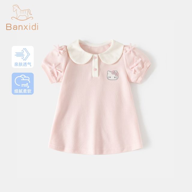13363461.班喜迪女童连衣裙夏装新款洋气女宝宝公主裙周岁礼服夏季儿童polo裙