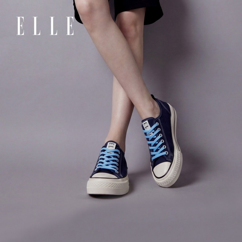 13507406.ELLE女鞋一起躺坪●厚底透气帆布鞋女夏薄款休闲低帮板鞋不闷脚