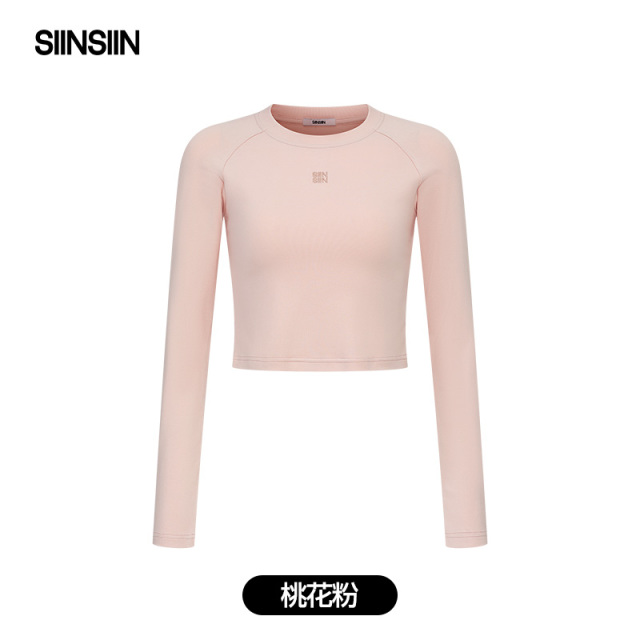 12576627.SIINSIIN短款长袖T恤女秋美式辣妹打底内搭显瘦修身上衣