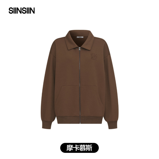 12623936.SIINSIIN短外套女款秋季2025新款韩系百搭通勤宽松polo领夹克上衣