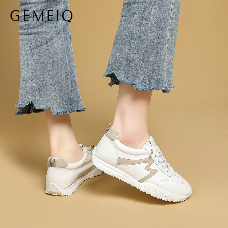 12649272.戈美其平底女鞋春夏新款舒适百搭运动休闲鞋防滑时尚小白浅口单鞋