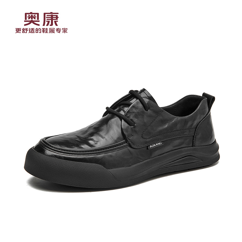 12437330.奥康男鞋秋季新款真皮商务休闲皮鞋舒适软底时尚百搭上班通勤男单鞋