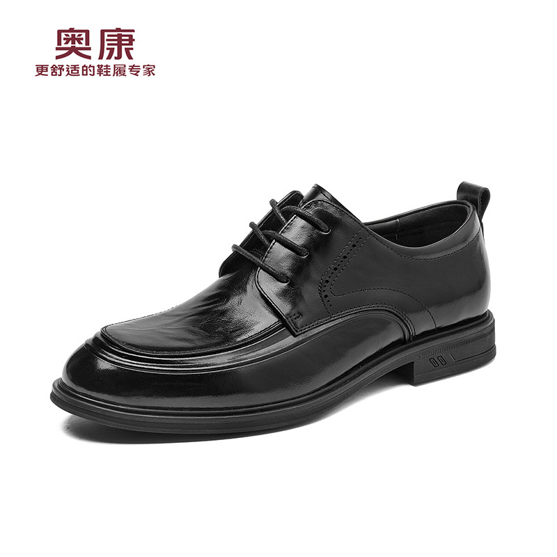 12437206.奥康男鞋秋季新款正装皮鞋男士真皮商务通勤皮鞋结婚鞋子新郎鞋