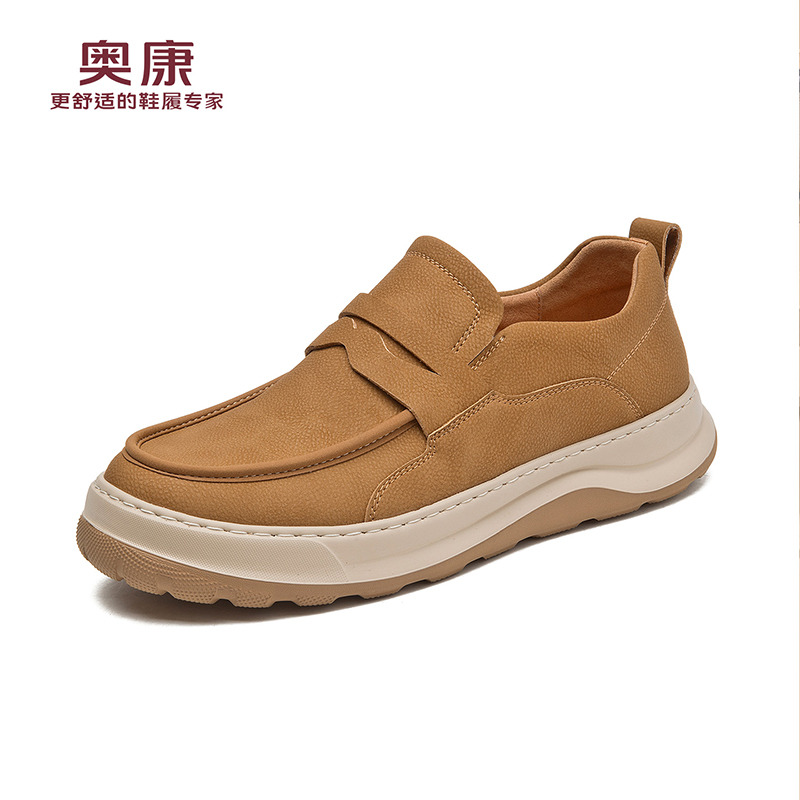 12442437.奥康男鞋秋季新款男士时尚轻便休闲鞋户外百搭透气英伦风工装鞋