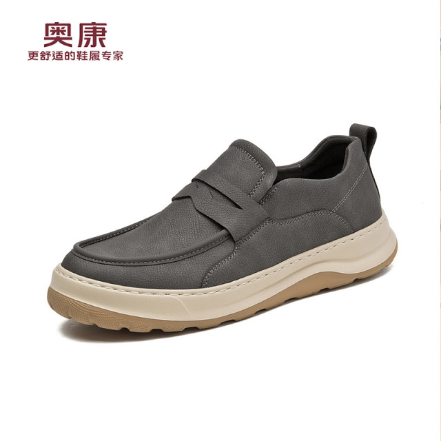 12442437.奥康男鞋秋季新款男士时尚轻便休闲鞋户外百搭透气英伦风工装鞋