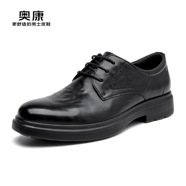 12448341.奥康男鞋秋季新款商务正装男士皮鞋真皮德比鞋百搭时尚软底通勤鞋男
