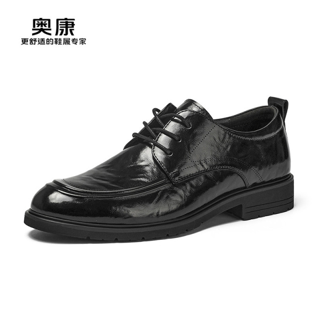 12448893.奥康男鞋秋季新款商务正装皮鞋真皮时尚男士德比鞋新郎结婚鞋
