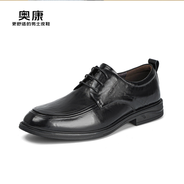 12451866.奥康男鞋秋季新款商务正装皮鞋男士真皮舒适德比鞋结婚新郎鞋