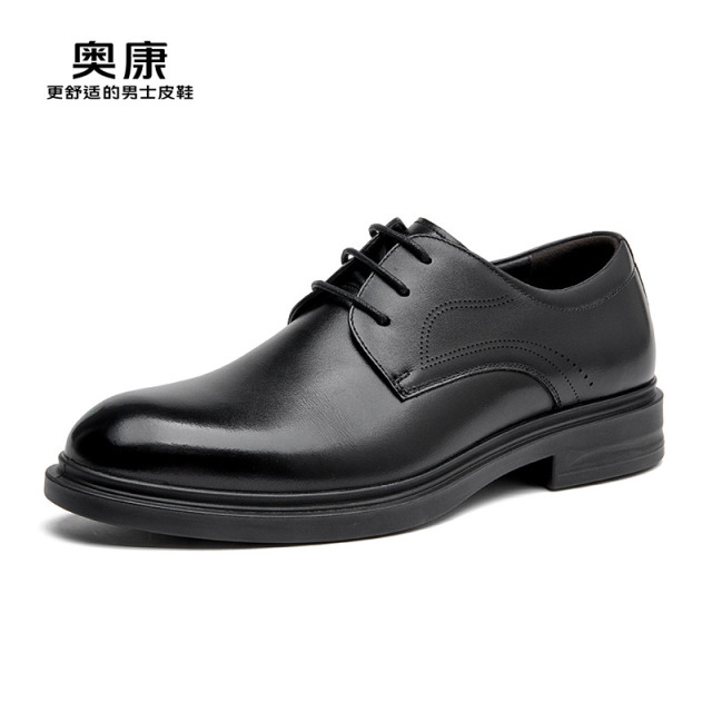 12451762.奥康男鞋秋季新款经典正装商务皮鞋男款真皮时尚百搭通勤德比鞋