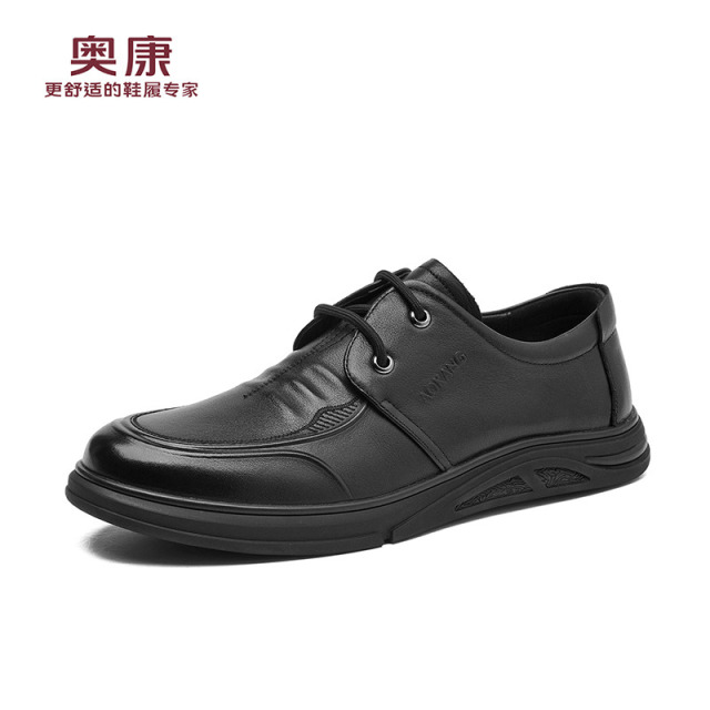 12454362.奥康男鞋秋季新款男士商务休闲皮鞋真皮时尚通勤舒适软底爸爸鞋