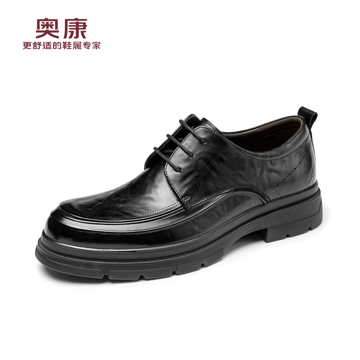12783746.奥康男鞋春秋季新款真皮舒适男士商务皮鞋正装软底新郎结婚鞋