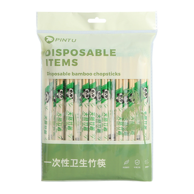 13240214.一次性筷子饭店专用竹筷100双独立包装家用餐具外卖快餐打包圆筷