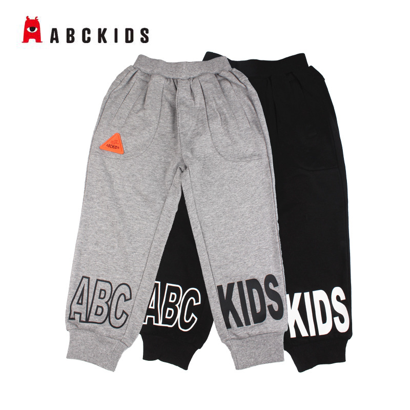 12740317.ABCKIDS童装男童卫裤秋季休闲裤百搭洋气内搭男孩中大童针织长裤柔软运动裤小童外穿校服裤秋冬款舒适女孩帅气裤子