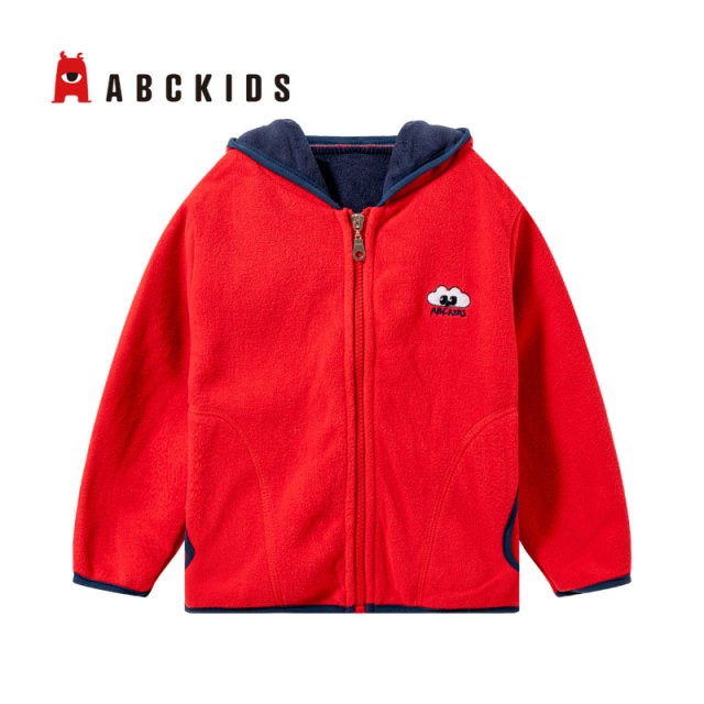 12934672.ABCKIDS儿童户外服抓绒衣摇粒绒男女童秋冬保暖外套校服神器百搭纯色绒衫内搭内胆开衫拉链