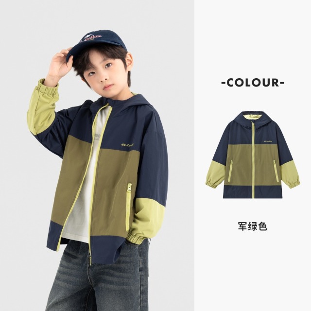 13310907.男童外套秋季中大童休闲户外运动软壳服时尚男孩百搭拼色山系上衣