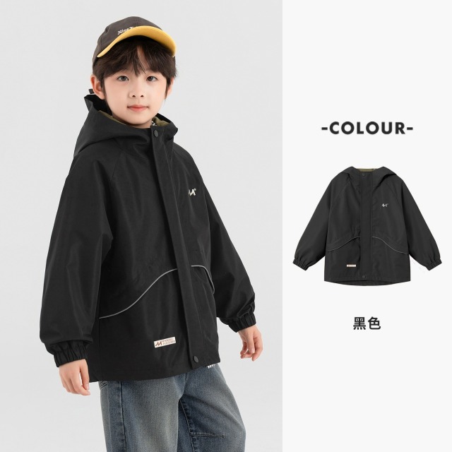 13310886.【防水薄绒软壳服】男童外套2026春秋款儿童保暖登山服中大童上衣