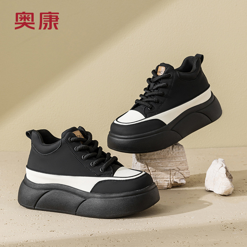 12817957.【舒适好穿】奥康女鞋时尚厚底休闲街头百搭休闲鞋