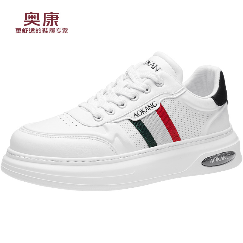11413124.奥康时尚男鞋小白鞋2025春季新款透气鞋子男士休闲运动板鞋潮鞋