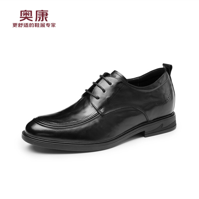 13115566.奥康【头层牛皮】男鞋春秋新款商务休闲真皮舒适皮鞋正装百搭结婚鞋
