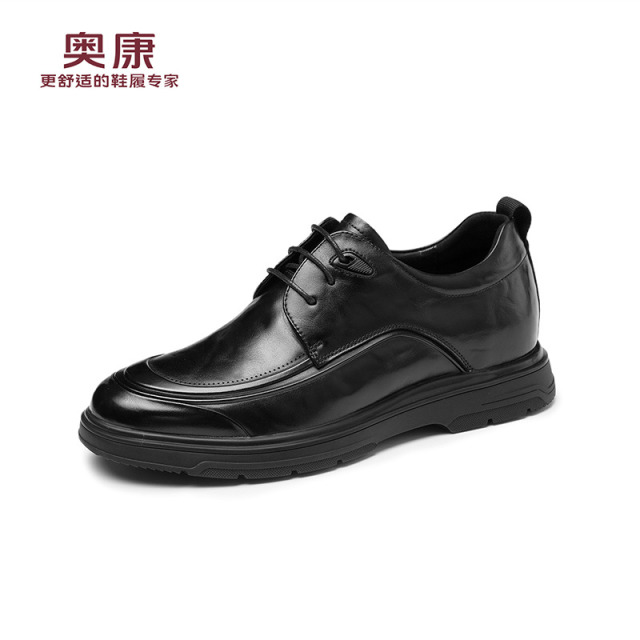 13115588.奥康【牛皮】男鞋春秋款手抓纹商务休闲皮鞋真皮舒适百搭通勤男士皮鞋