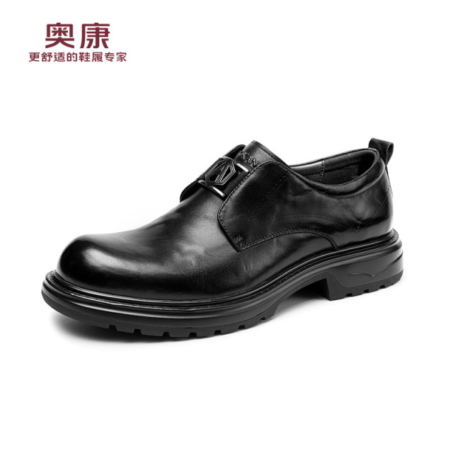 13134200.奥康【头层牛皮】男士商务鞋软底舒适皮鞋牛皮系带通勤休闲春秋款男鞋