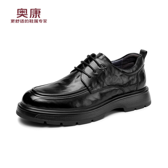 13133396.奥康头层牛皮男鞋2026春秋男士真皮防滑透气商务正装休闲新郎鞋