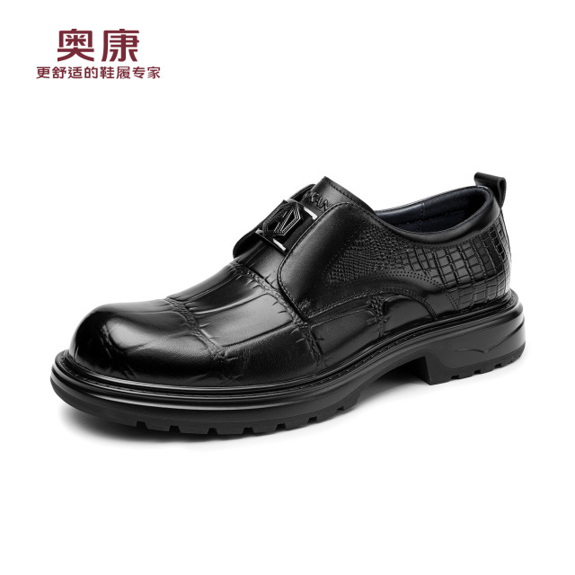 13134443.奥康【头层牛皮】男士真皮商务鞋春秋款正装休闲透气舒适皮鞋男德比鞋