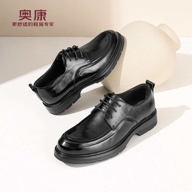 13133484.奥康【牛皮】男士商务正装皮鞋春秋真皮德比鞋系带商务休闲皮鞋男单鞋