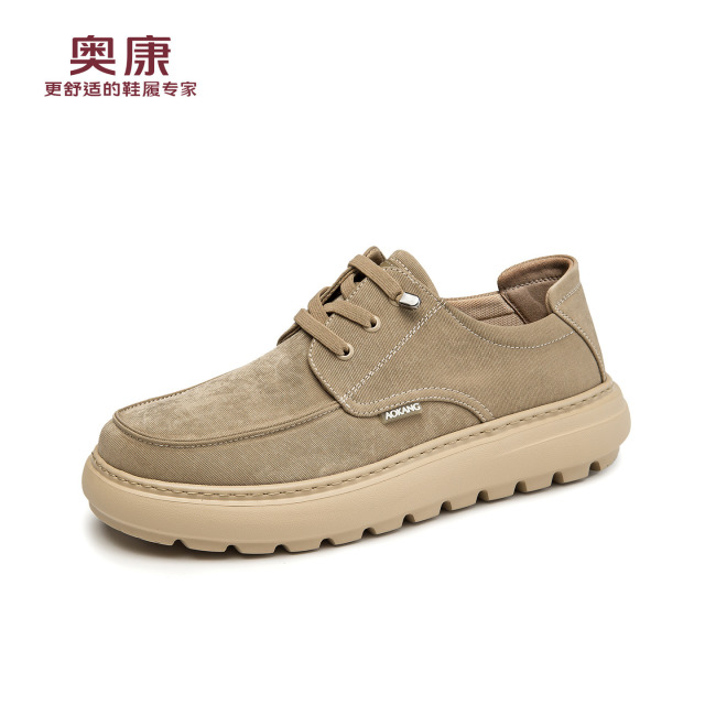 13139967.奥康【复古工装鞋】春季新款老钱风休闲鞋男款潮流软底时尚休闲单鞋