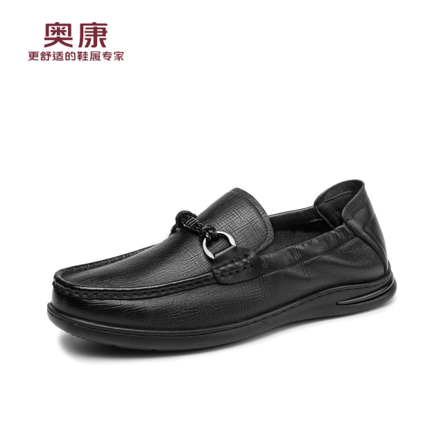 13142492.奥康【羊皮】男士皮鞋真皮商务休闲真皮透气乐福鞋男软底舒适轻便通勤开车鞋