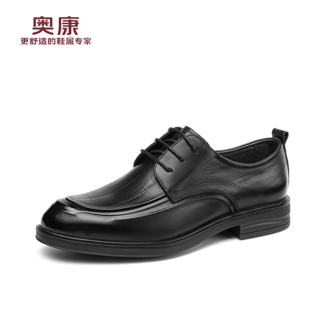 13141679.奥康【头层牛皮】男士真皮商务休闲鞋正装百搭英伦职场通勤婚礼男皮鞋