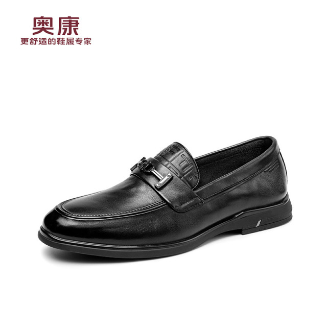 13141114.奥康【头层牛皮】男士真皮商务休闲皮鞋正装百搭乐福鞋职场婚礼男鞋