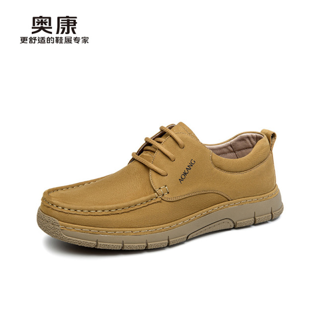 13142381.奥康【头层牛皮】男士真皮商务休闲工装皮鞋百搭轻便舒适通勤男鞋