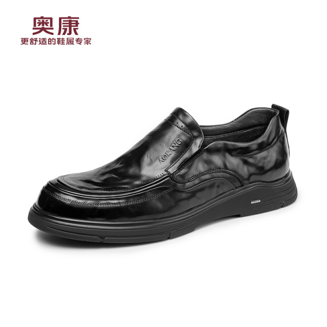 13142225.奥康【头层牛皮】男士真皮商务休闲乐福鞋百搭轻便舒适职场开车男皮鞋