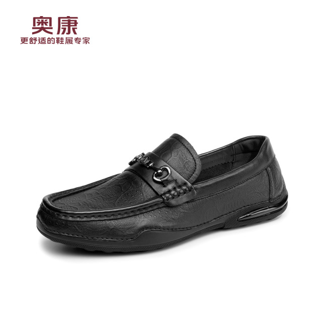 13345969.【羊皮】乐福鞋2026春秋真皮豆豆鞋软底舒适一脚蹬休闲皮鞋