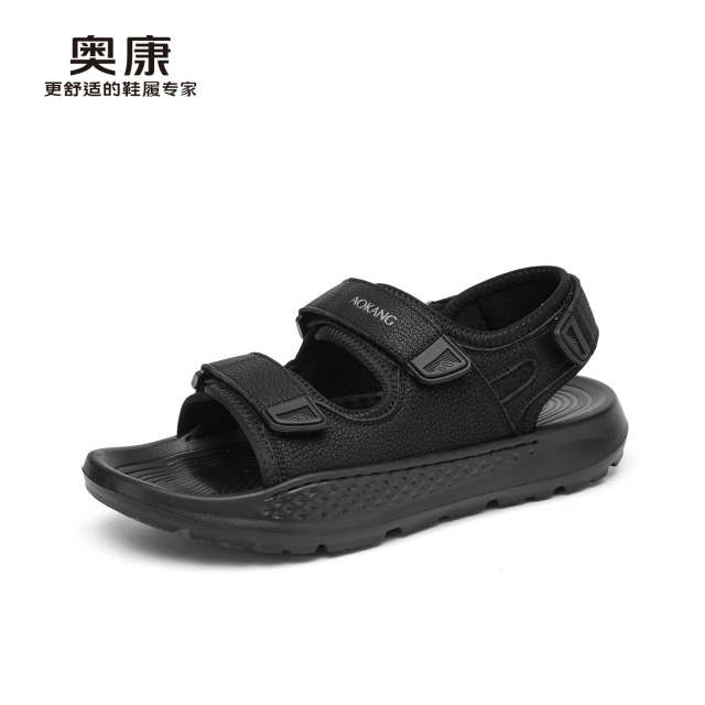 13418038.奥康凉鞋夏季新款男士户外运动凉鞋防滑软底外穿学生时尚沙滩凉鞋