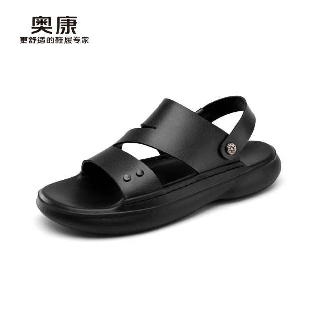 13420830.奥康凉鞋男夏季外穿防滑开车凉拖鞋男士踩屎感运动海边沙滩凉鞋