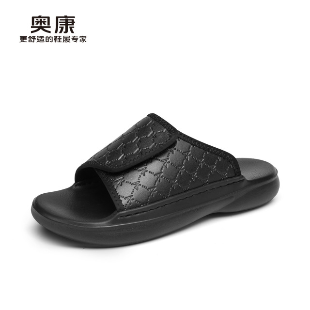13420370.奥康夏季新款男士拖鞋时尚休闲软底防滑耐磨户外厚底潮流沙滩凉拖