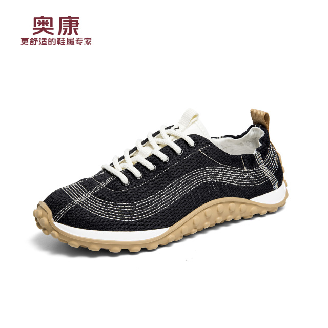 13444344.奥康网面鞋男款2026夏季新款透气轻便防滑百搭户外休闲潮流男鞋