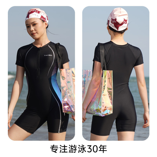 12427480.天姿女士泳衣连体泳衣绝美大码泳衣游泳馆专用泳装高级竞速泳衣女