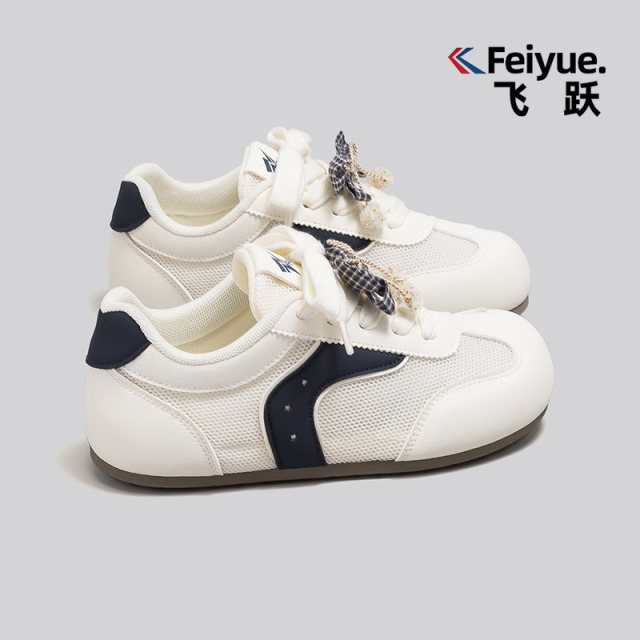 13352726.飞跃德训鞋女款2026春季新款阔腿裤专用鞋子百搭款休闲鞋低帮鞋
