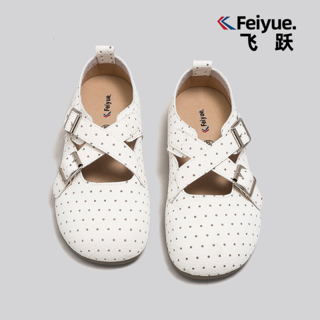 13353116.feiyue/飞跃新款女鞋时尚波点设计百搭复古舒适优雅玛丽珍单鞋