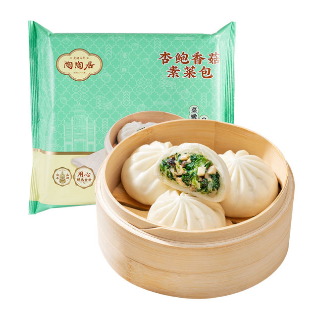 12809983.【99.9任选6件超值大促】陶陶居杏鲍香菇素菜包9个装 337.5g/袋