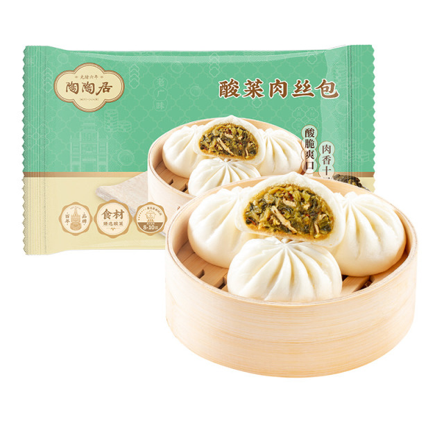 12848216.【99.9任选6件】陶陶居酸菜肉丝包6个装 225g/袋