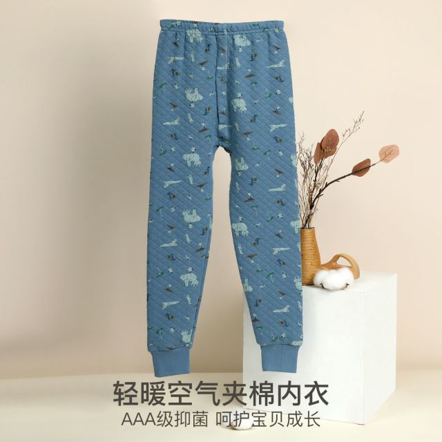 12941664.【三层结构空气层】AAA抑菌男童秋冬保暖裤轻暖贴体中厚款秋裤