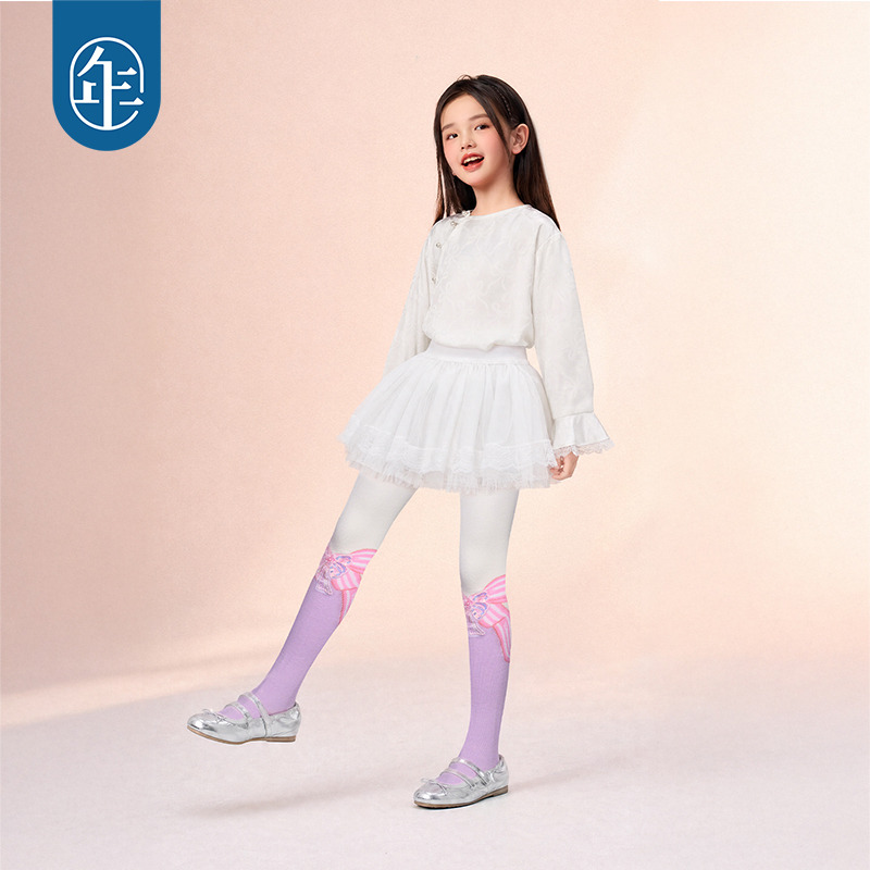13843875.【静待花开连裤袜】年衣女童打底裤连脚打底袜新中式甜美连裤袜子