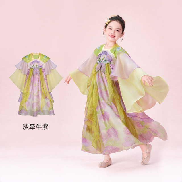 13842700.年衣童装汉服裙改良唐装秋季新款女童中式重工仙女古装襦裙演出服