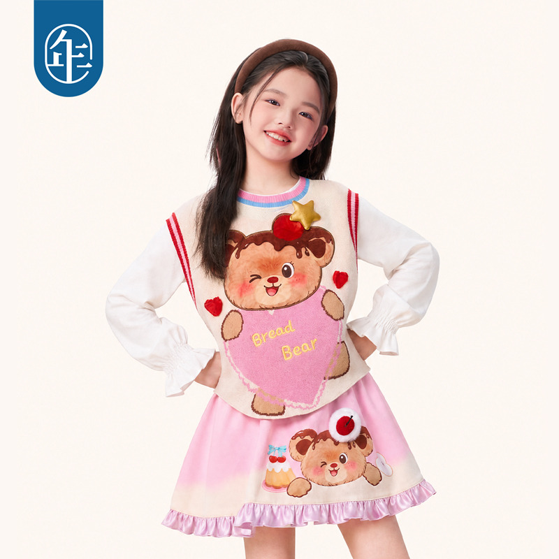 13843798.年衣童装儿童半裙女童秋季2026年新款卡通可爱高腰裙子半身裙短裙